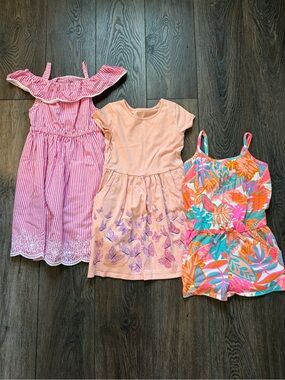 Penelope Mack Pink, Peach & Turquoise Girls' Summer Dress Bundle